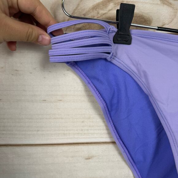 Bongo Purple Strappy Sides Bikini Bottom Size XL - Picture 2 of 5
